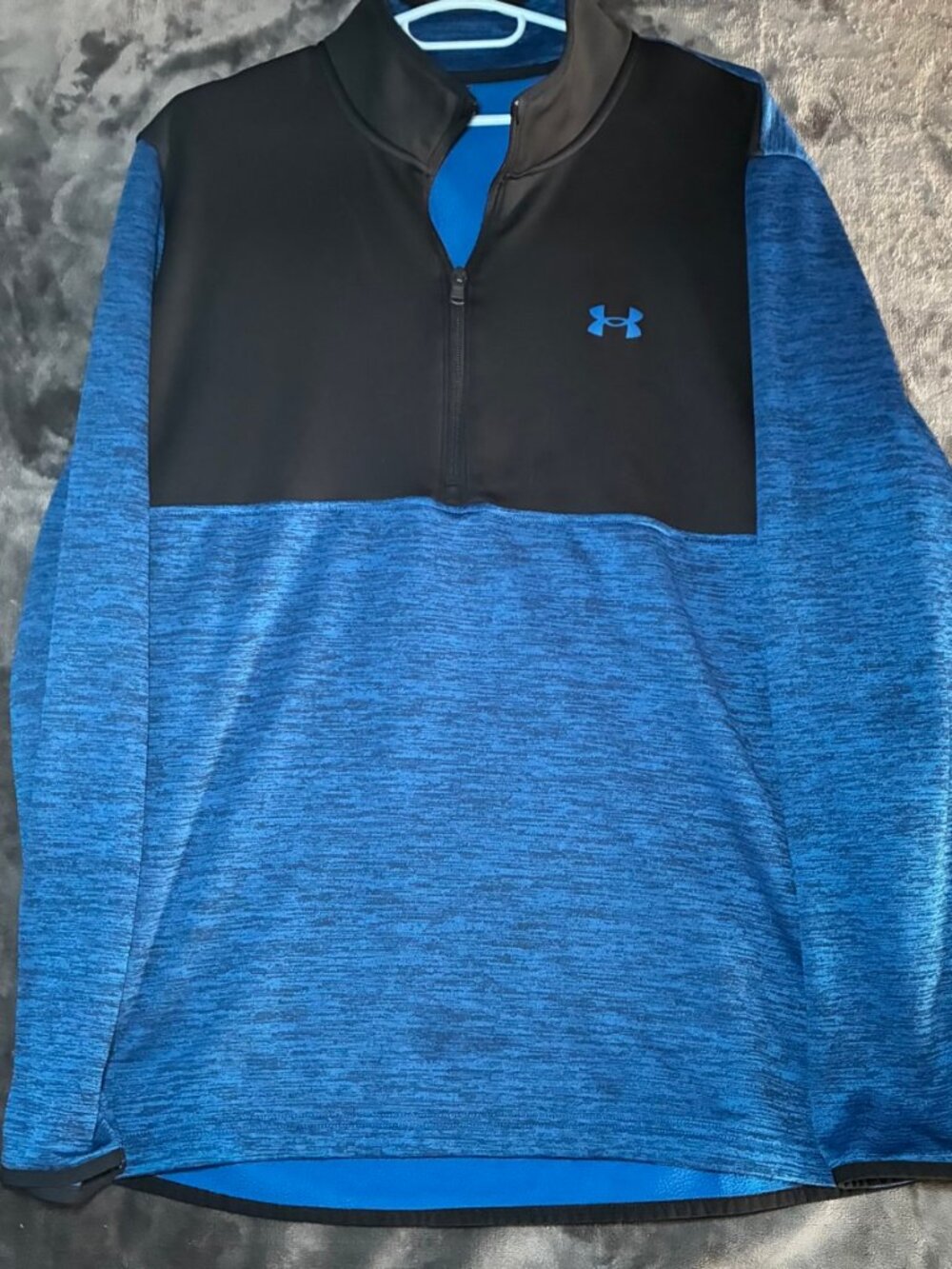 Under Armour Fleece Colorblock 1/2 Zip Pullover Men's XL Blue 1369586
